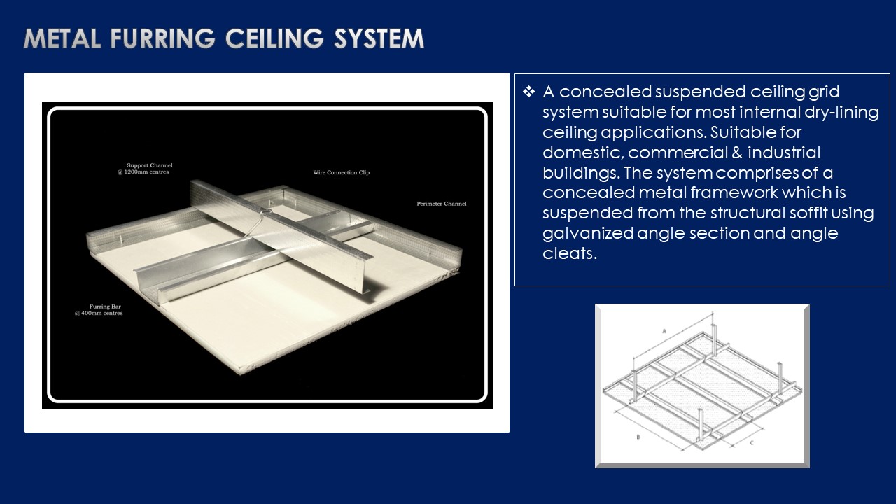 Metal Furring Ceilings